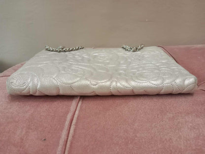 Chanel Lavender Lambskin Camellia Pochette Bag Series 18