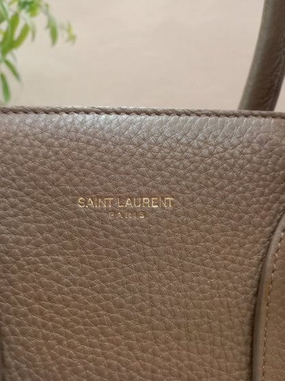Saint Laurent Sac De Jour Taupe Grained Leather