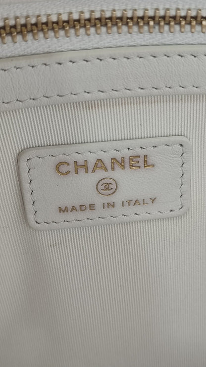 Chanel OCase Croc Embossed White Series 28