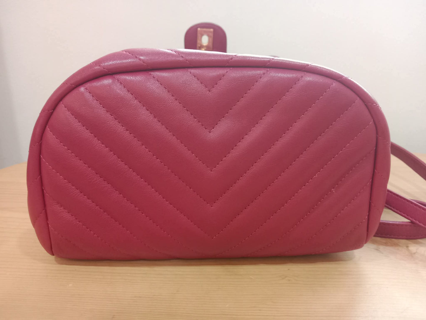 Chanel Chevron Calfskin Small Red Urban Spirit Backpack Series 23
