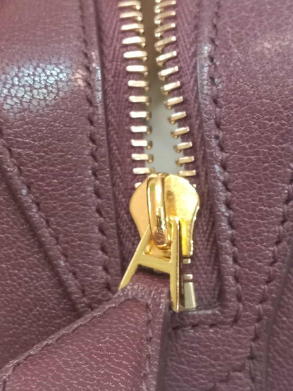 Alaia Le Teckel Suede Bag Burgundy