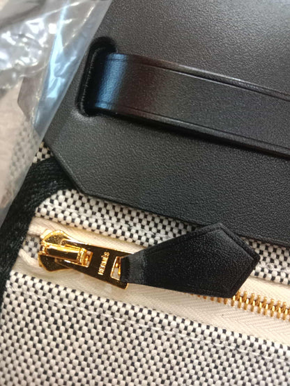 Hermes Mini Herbag Noir Stamp K 2025