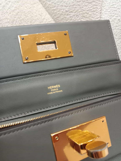 Hermes Mini 24/24 Gris Meyer Evercolor Stamp U 2022