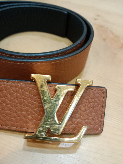 Louis Vuitton Taurillion Calfskin 30mm Reversible Belt Brown/Black