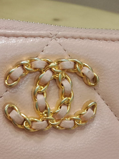 Chanel 19 Wallet Lambskin Pink Series 29