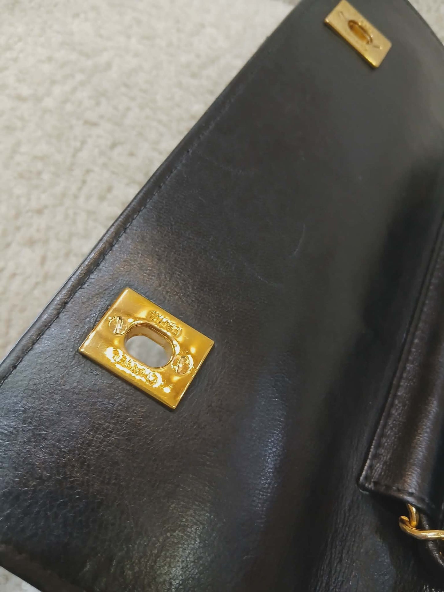 Chanel Matelasse Lambskin Double Turn Lock Vintage Mini Briefcase Series 1