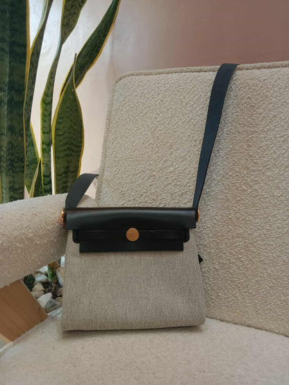 Hermes Mini Herbag Noir Stamp K 2025