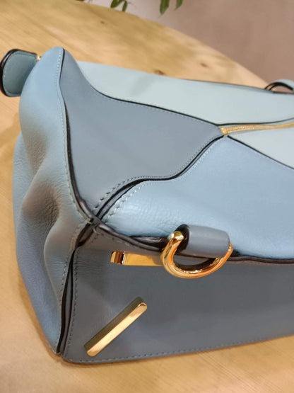 Loewe Puzzle Bag Tricolor Blue Medium