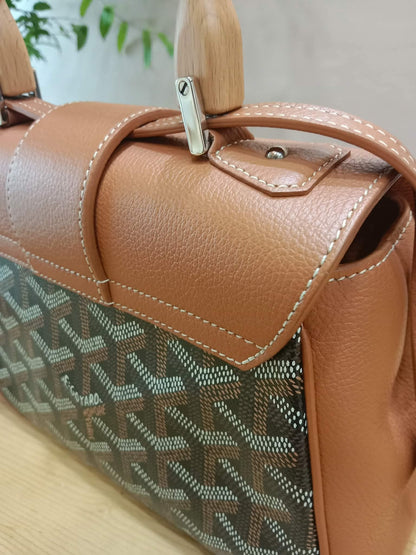 Goyard Saigon Souple Mini Tophandle Bag Bag Black/Tan
