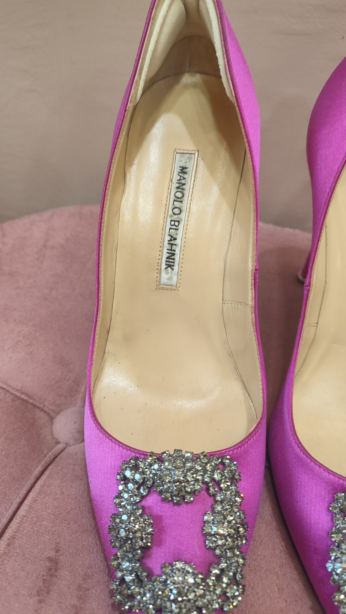 Manolo Blahnik Satin Heels Size 38