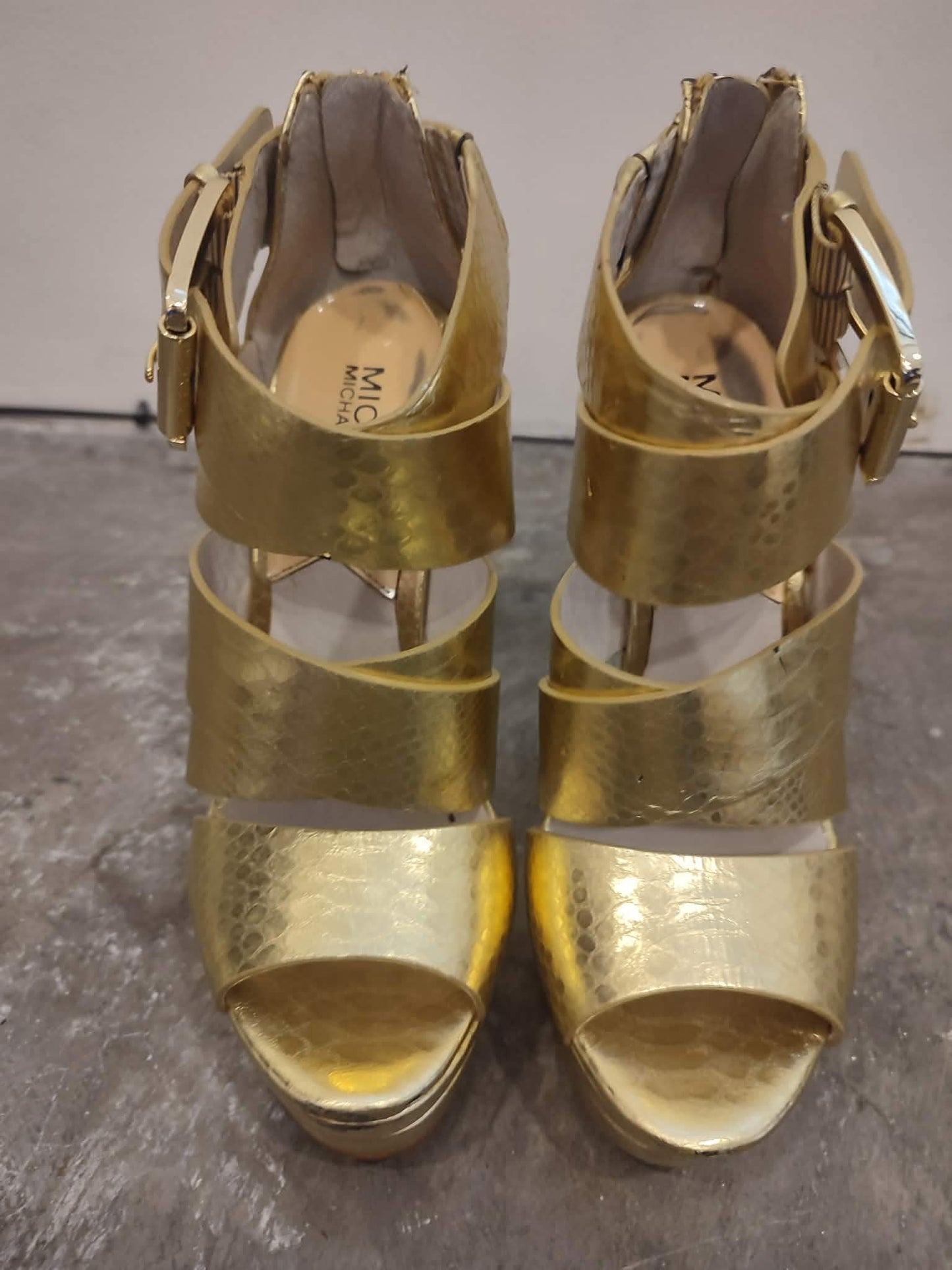 Michael Kors Axton Platform Embossed Leather 5M