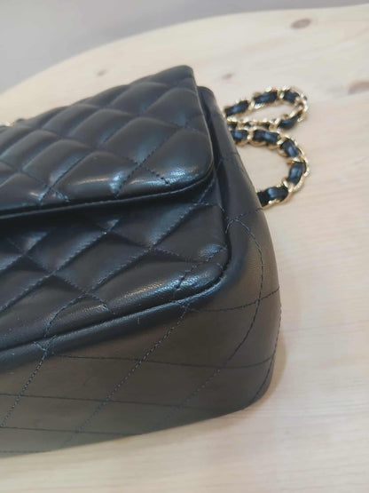 Chanel Double Flap Jumbo Lambskin Black Series 16