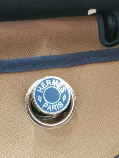 Hermes Herbag Ado Zip Backpack Canvas Bicolor Tan/Blue Stamp U 2022