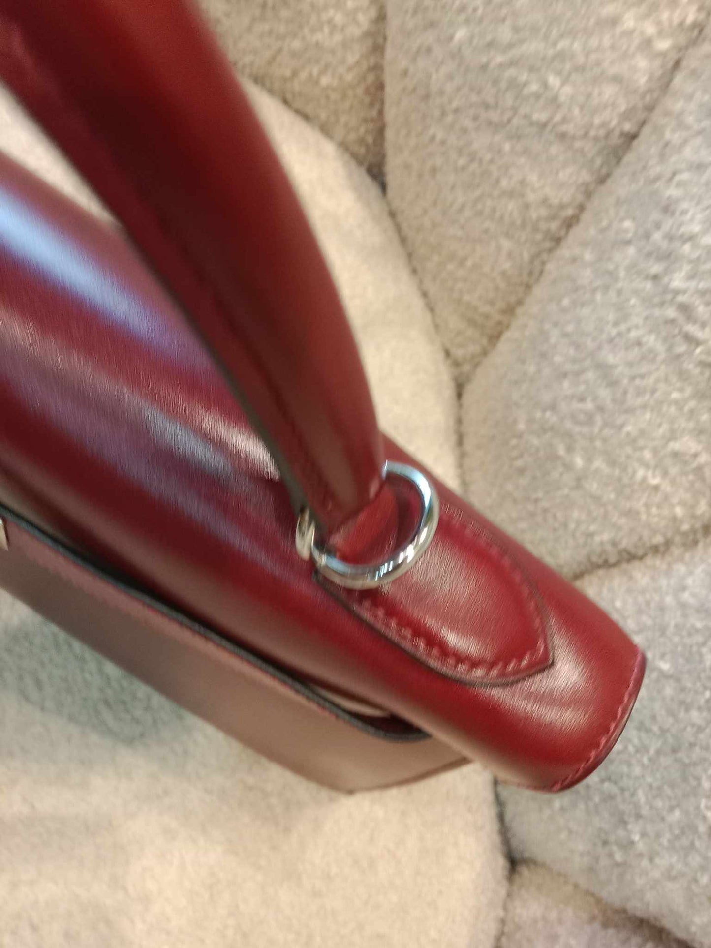 Hermes Kelly 32 Rouge Boxcalf Stamp E Square 2001