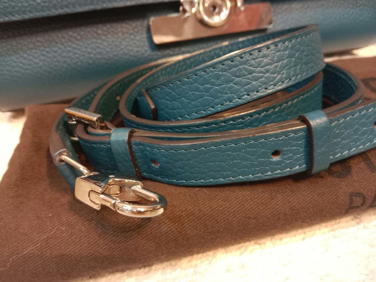 Moynat Rejane Blue Leather Bag
