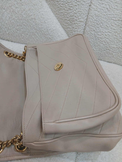 Saint Laurent Niki Leather Beige Bag