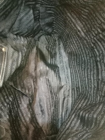Prada Logo Jacquard Tote Corda Bruciato