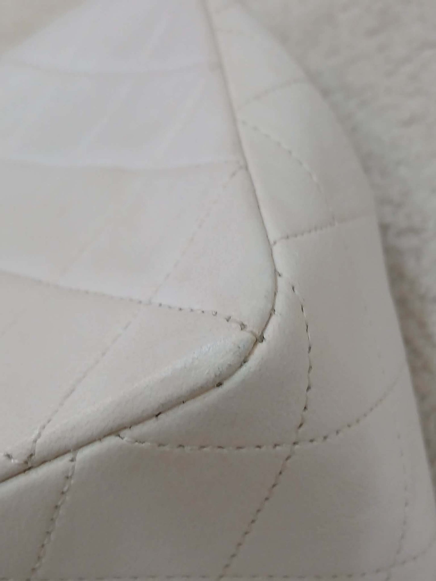 Chanel Matelasse Lambskin Vintage Flap White Series 1