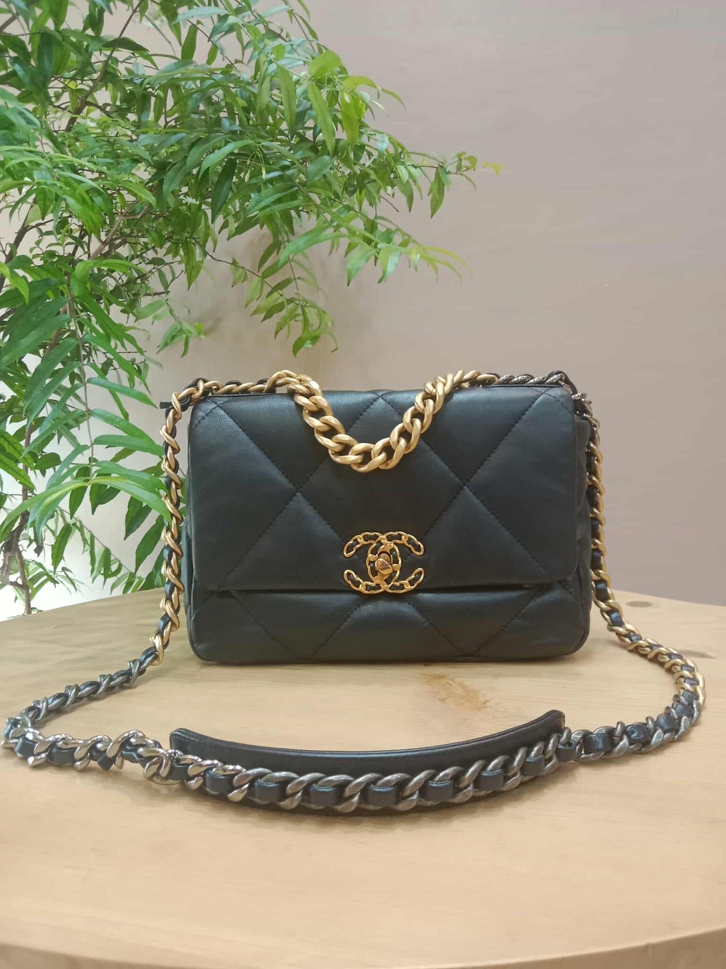 Chanel 19 Beige Midnight Blue Small Series 30