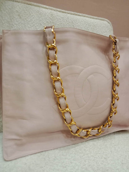 Chanel Vintage Timeless Tote Light Pink Lambskin Series 3