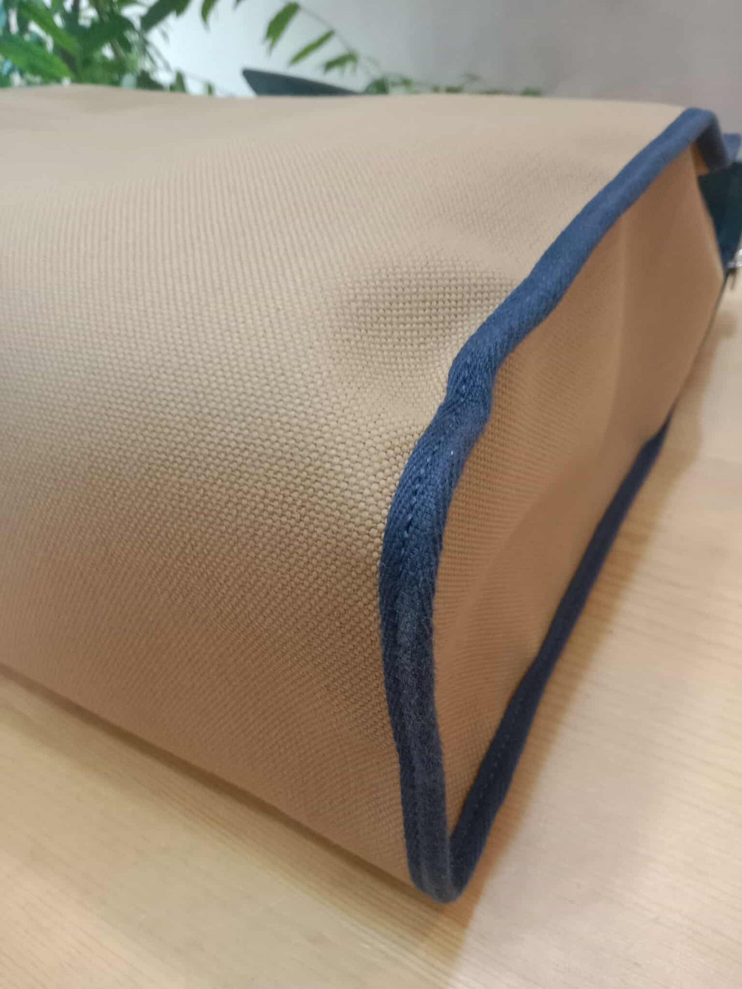 Hermes Herbag Ado Zip Backpack Canvas Bicolor Tan/Blue Stamp U 2022