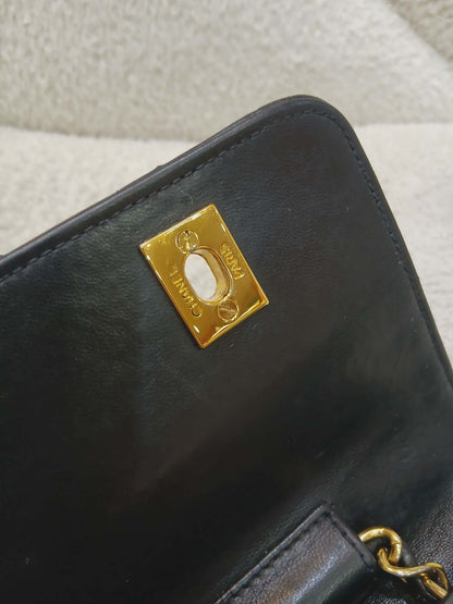 Chanel Matelasse Lambskin Double Turn Lock Vintage Mini Briefcase Series 1
