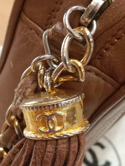 Chanel Vintage Camera Bag Lambskin Brown Series 0