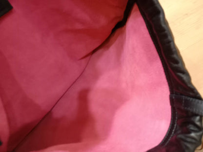 Gucci Printed Drawstring Backpack Grained Leather Pink/Black