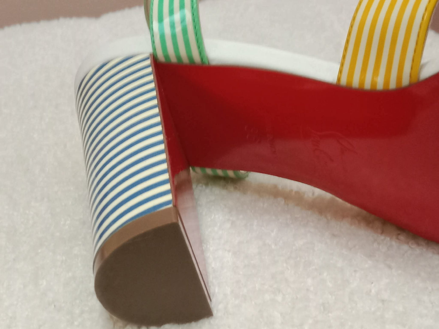 Christian Louboutin "Palavas" Sandals Patent Size 36