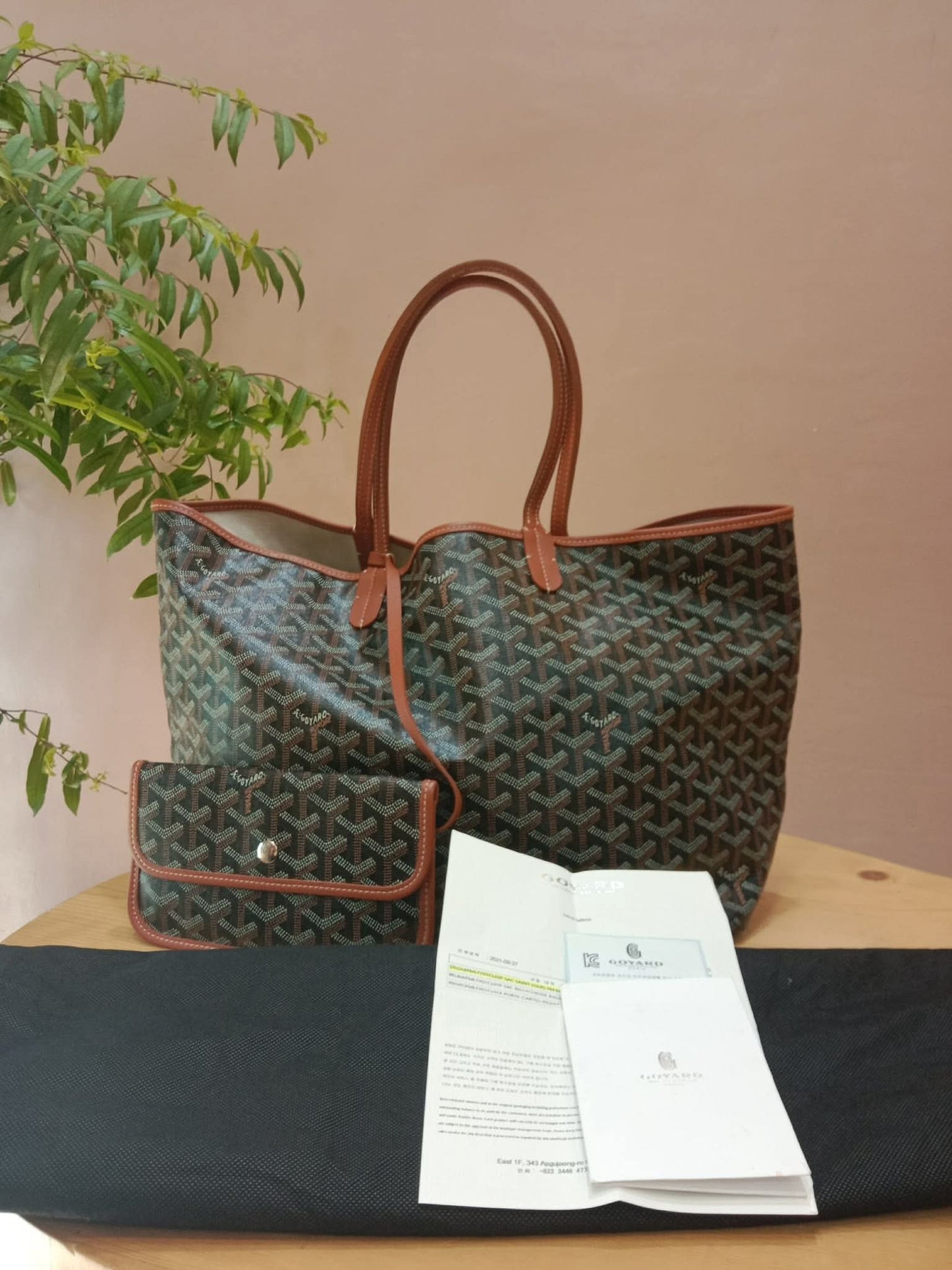 Goyard Saint Louis Tote Bag Noir/Naturelle PM