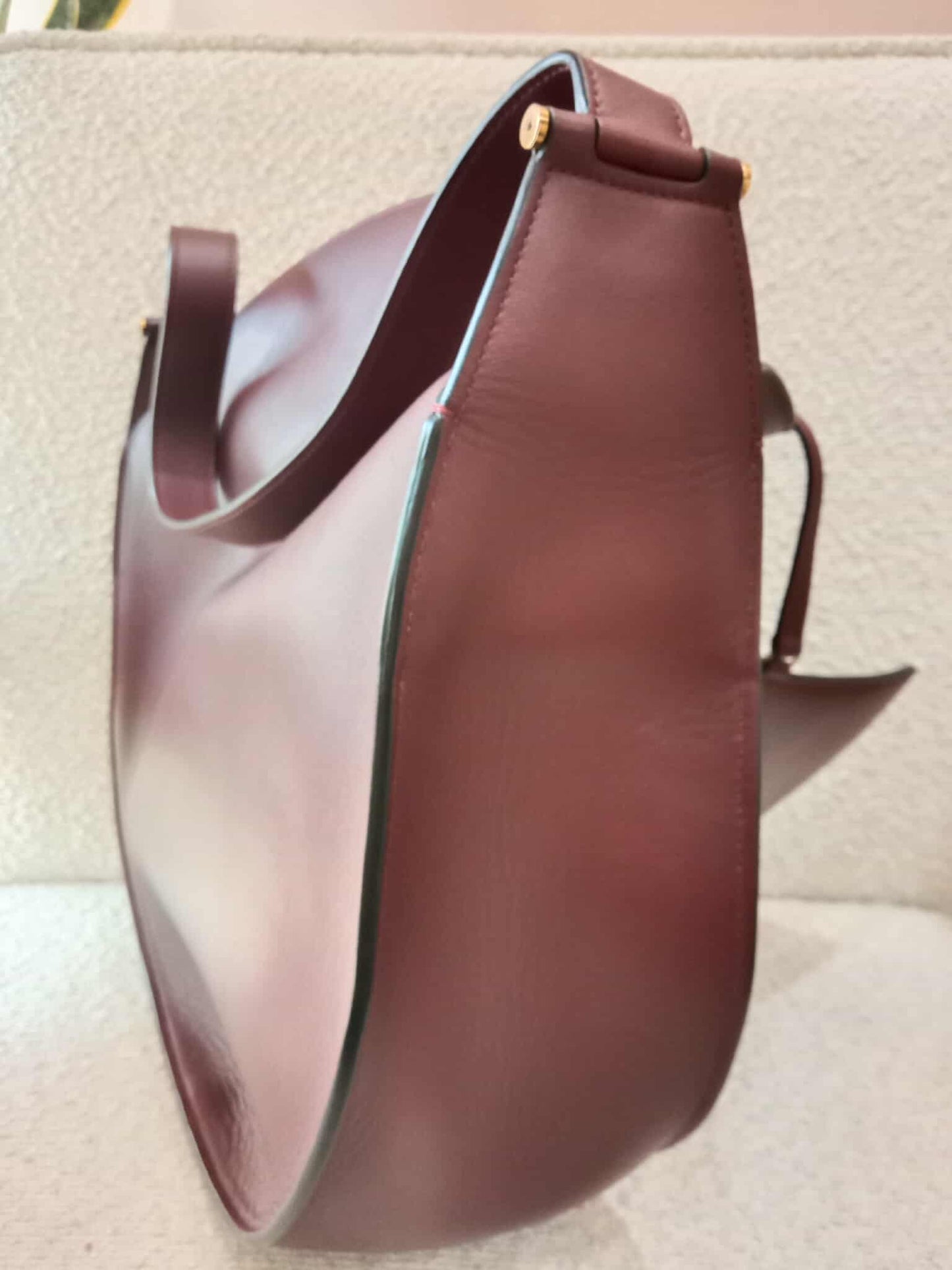 Celine Pameloto Hobo Bag Burgundy
