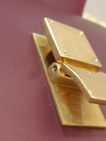 Celine Medium Classic Box Bag In Burgundy Calfskin Leather