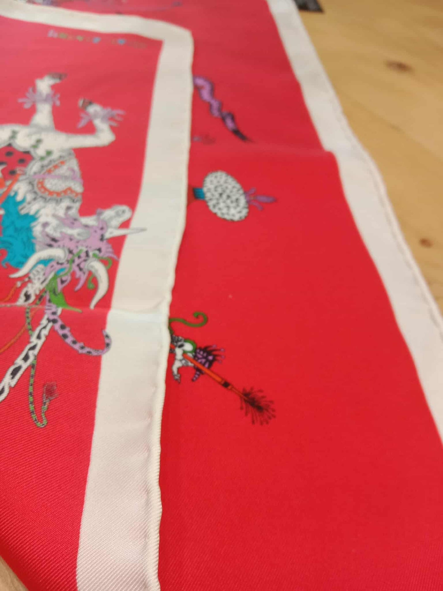 Hermes Scarf in the "La Folle Parade" Design