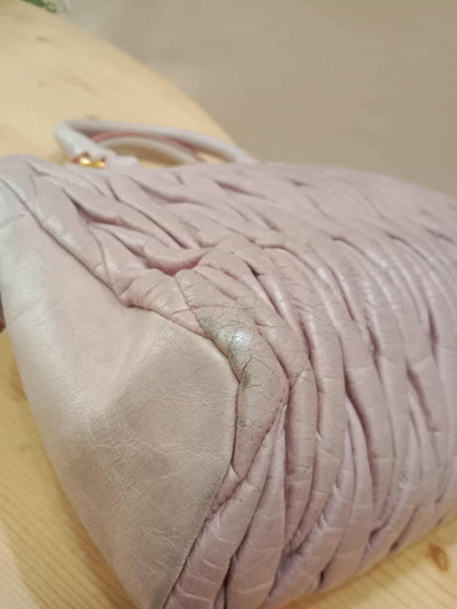 Miu Miu Matelasse Leather Pink Bag