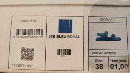 Dior Dioract Blue Royal Lambskin Size 38