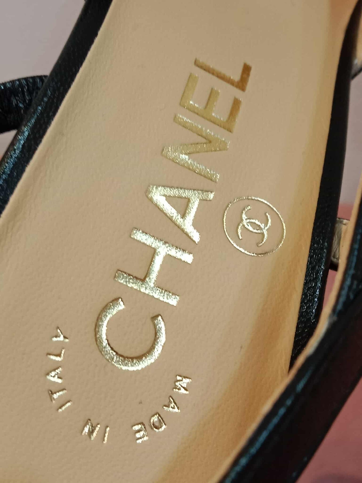 Chanel CC Slingback Black 37C