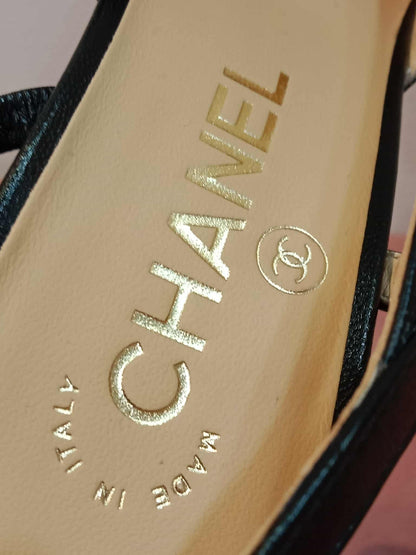 Chanel CC Slingback Black 37C