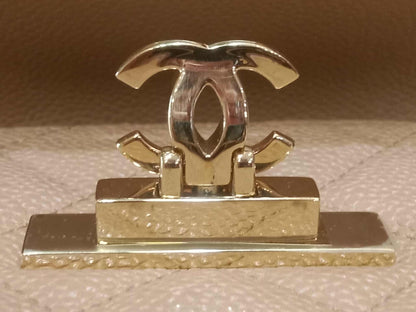 Chanel Golden Class Phone Holder Caviar Crossbody Bag Beige Series 25