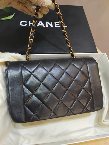 Chanel Diana Flap Bag Lambskin Black Series 3