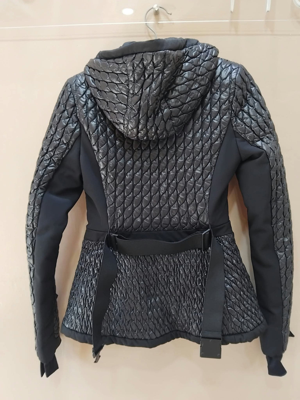 Moncler Grenoble "Cailly" Quilted Hooded Jacket in Black