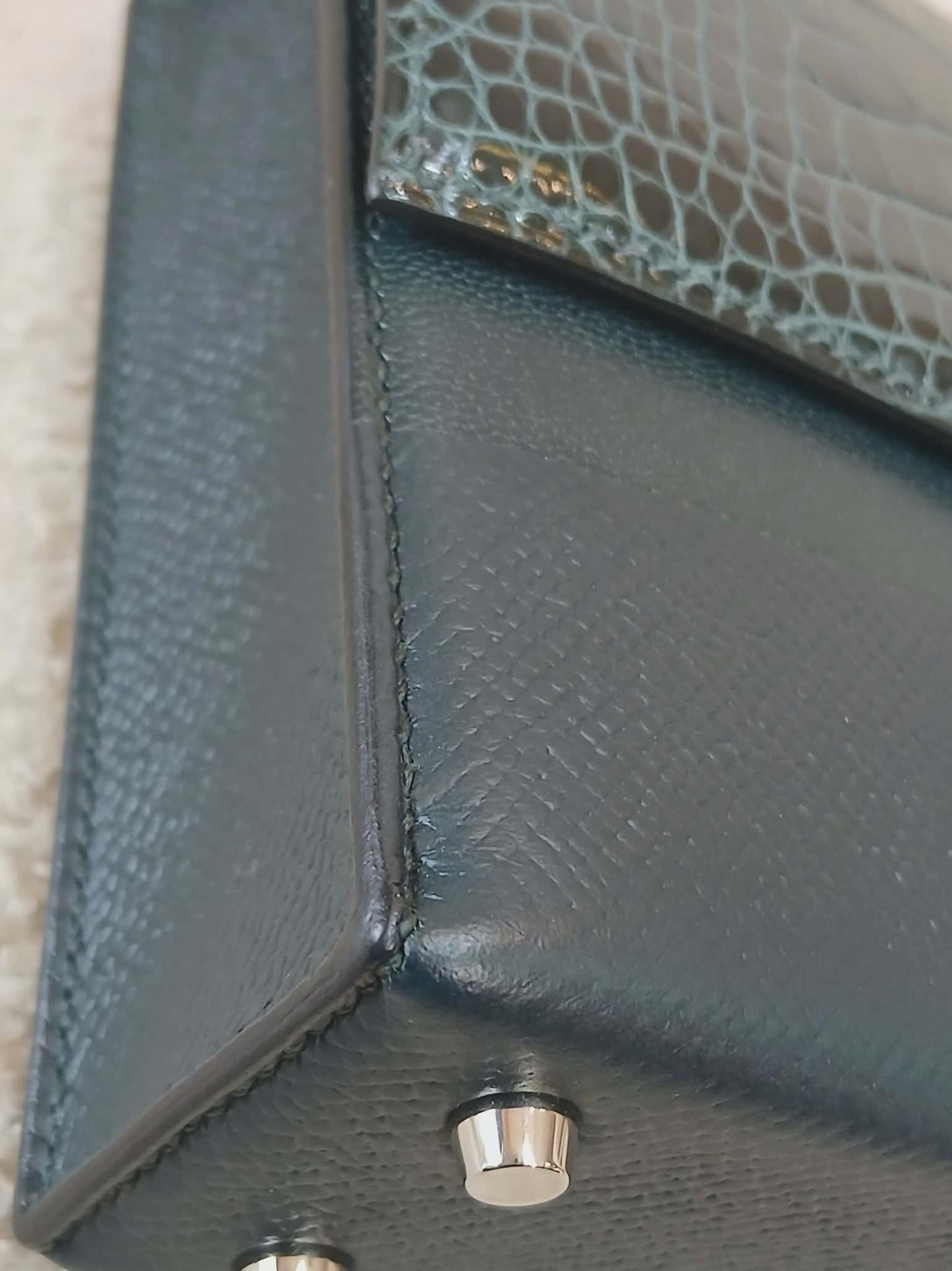 Hermes Sac Verrou Touch Chaine Mini Marquete Cypress Noir Stamp Y 2020