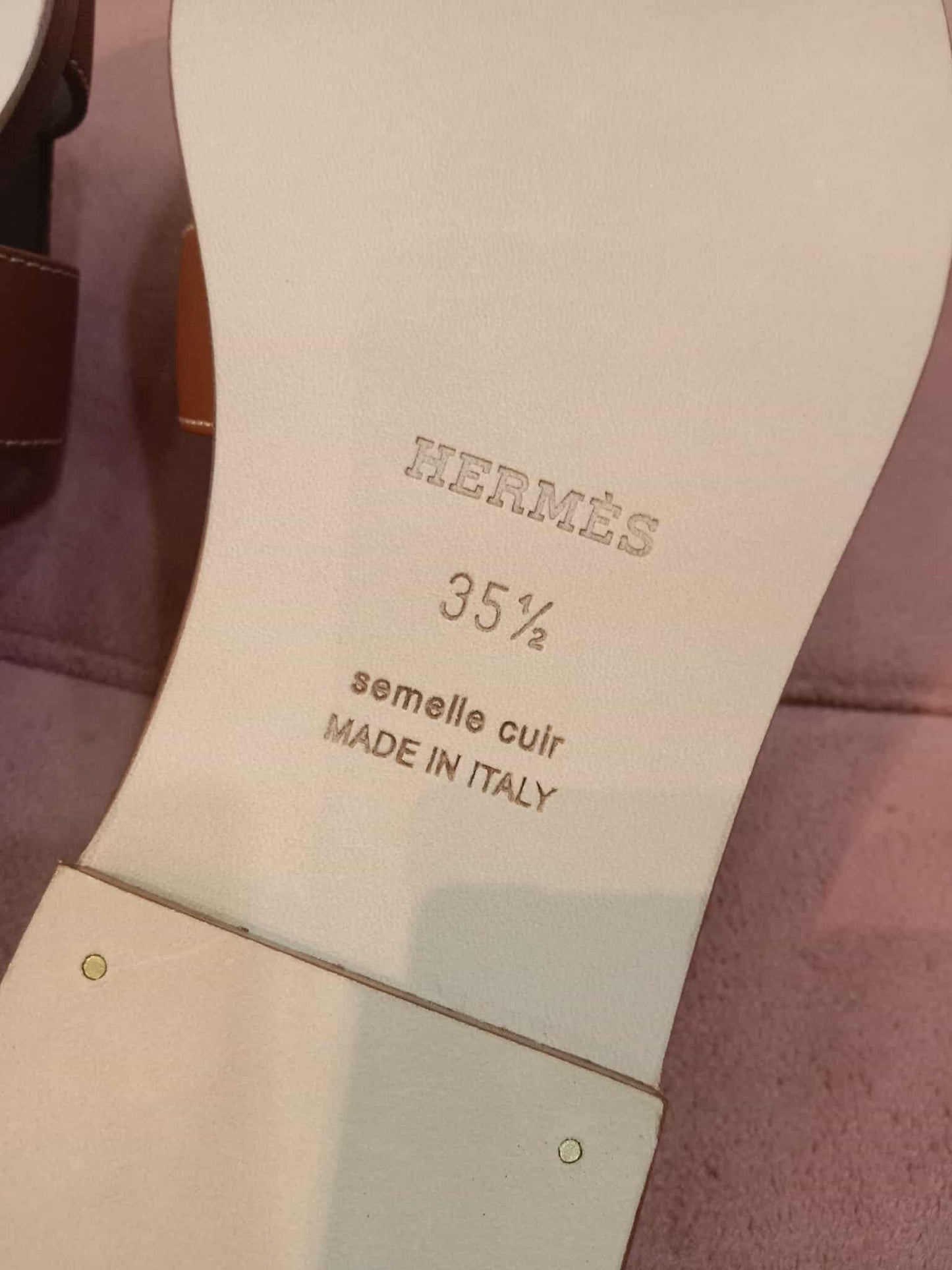 Hermes Oran Gold Size 35 1/2 Brandnew