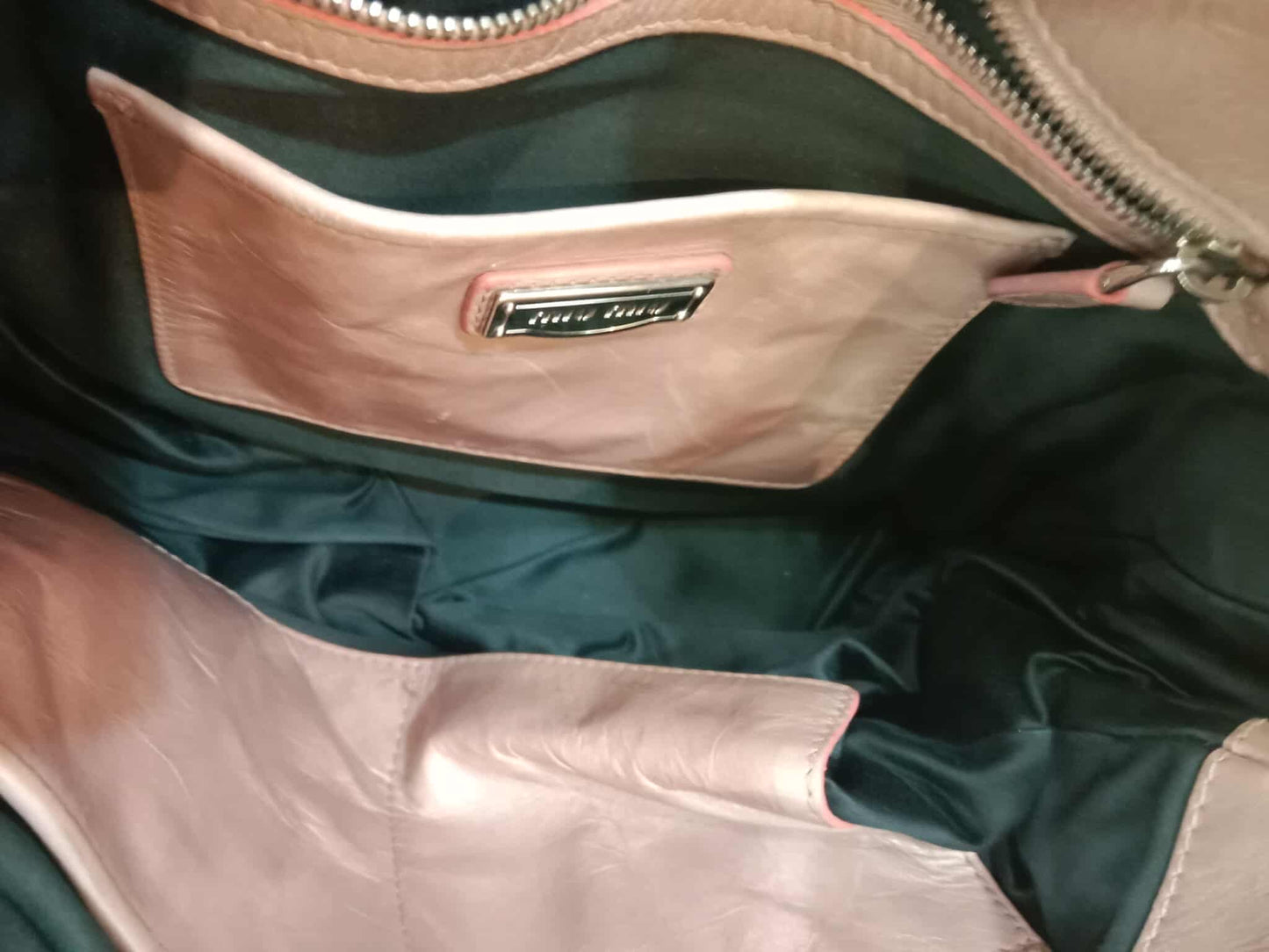 Miu Miu Light Pink Calfskin 2-Way Bag