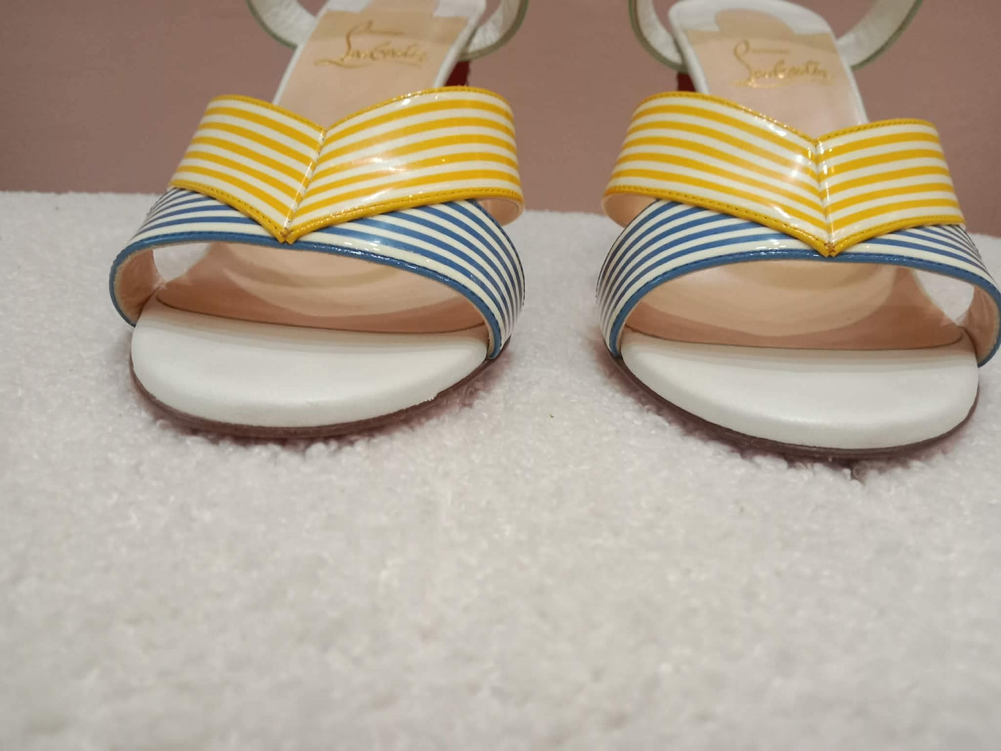 Christian Louboutin "Palavas" Sandals Patent Size 36