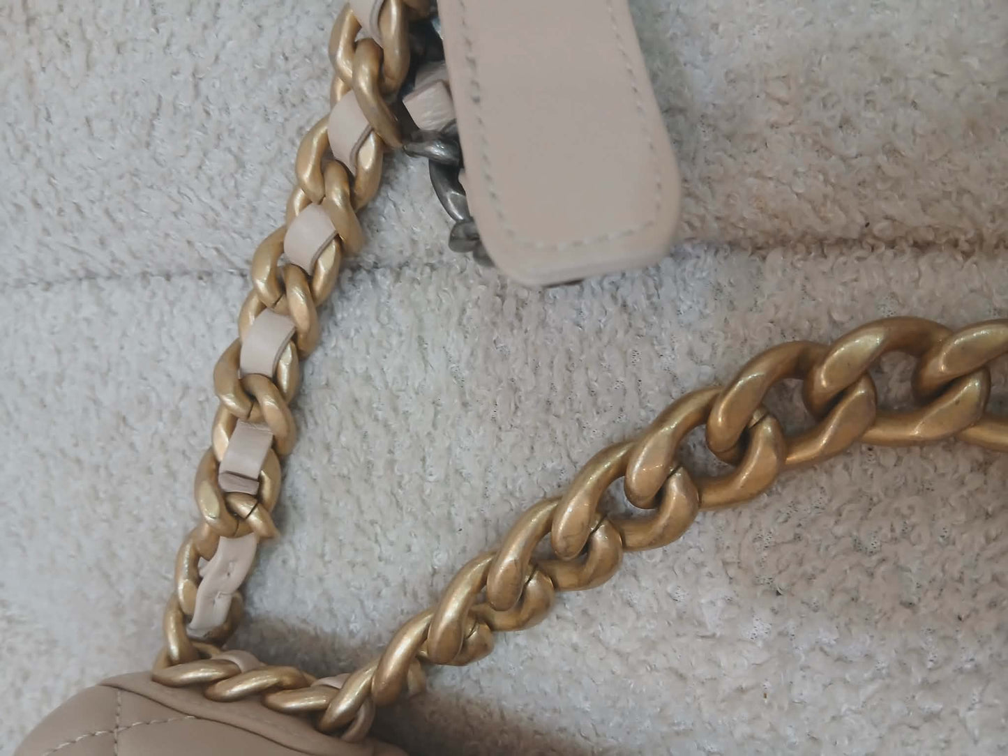 Chanel 19 Beige Lambskin Small Series 30