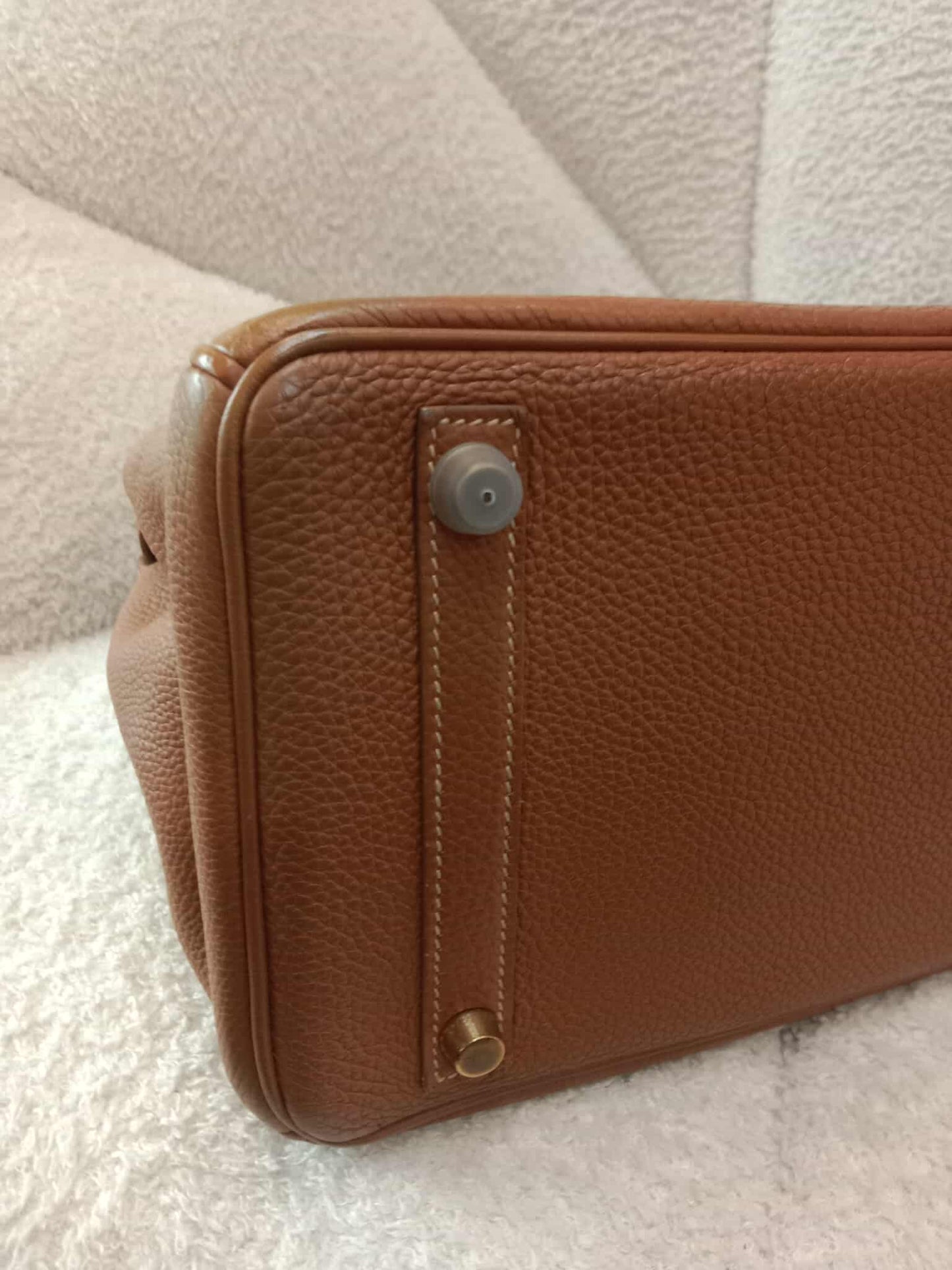 Hermes Birkin 30 Gold on Gold Clemence Stamp E Square 2001