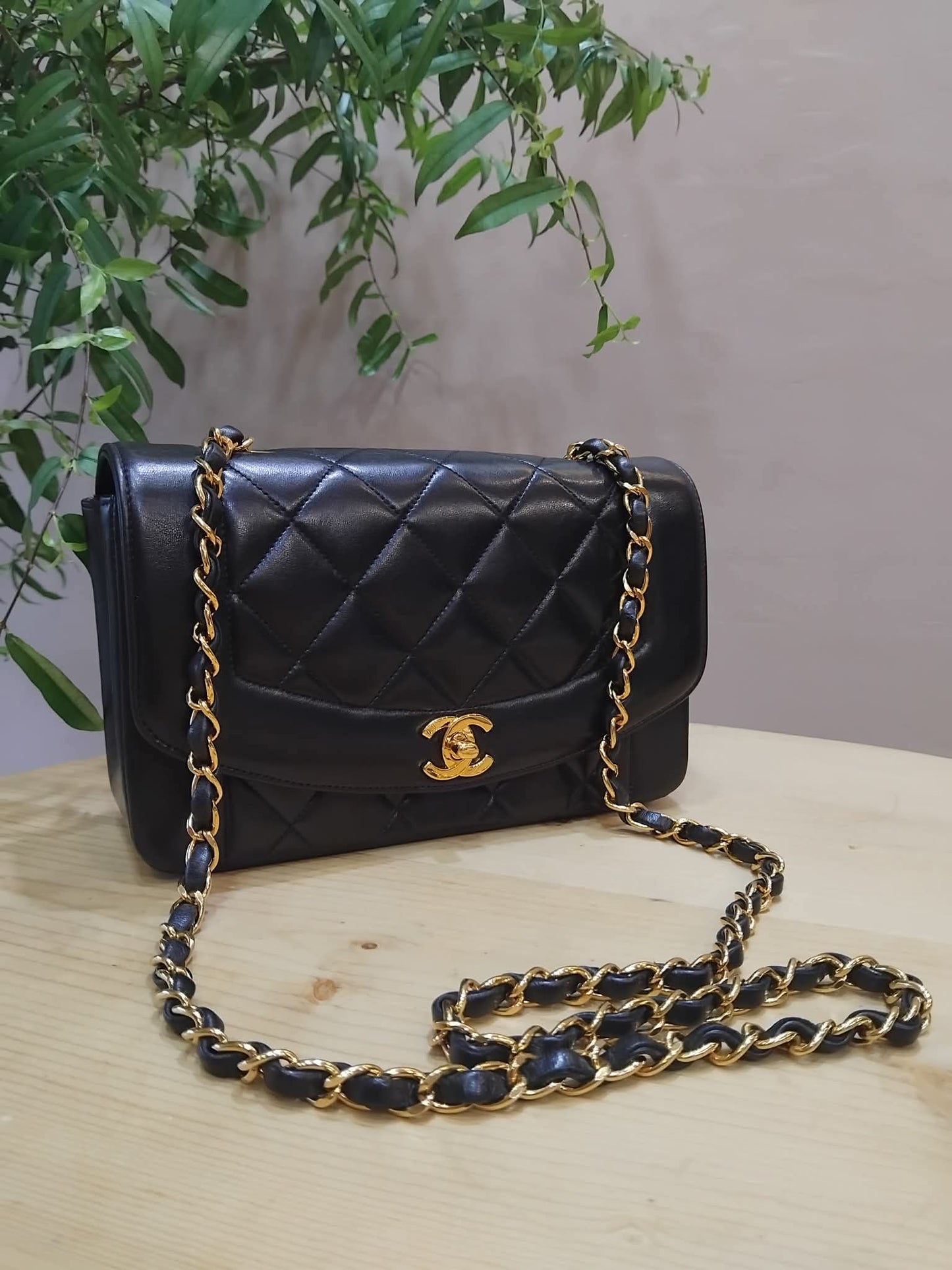 Chanel Diana Flap Bag Lambskin Black Series 3
