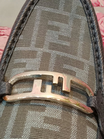 Fendi O'Clock Driving Loafers Black Size 9