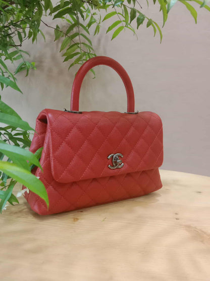 Chanel Cocohandle Caviar Red Small Series 23