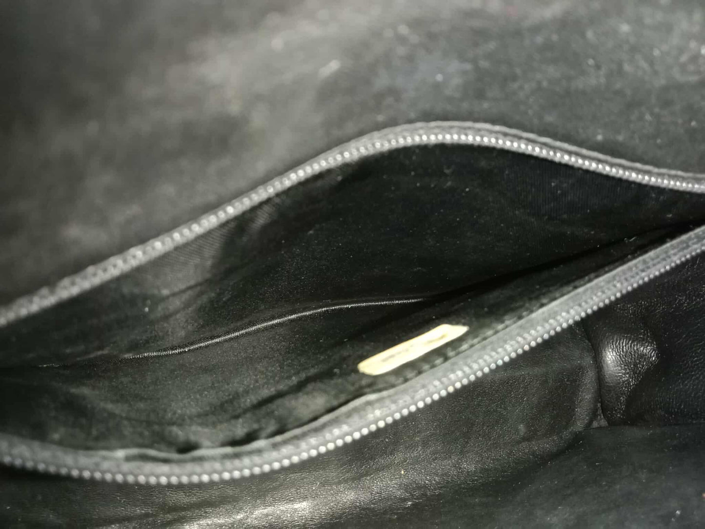 Chanel Vintage Chain Tassel Flap Bag Black Lambskin Series 0